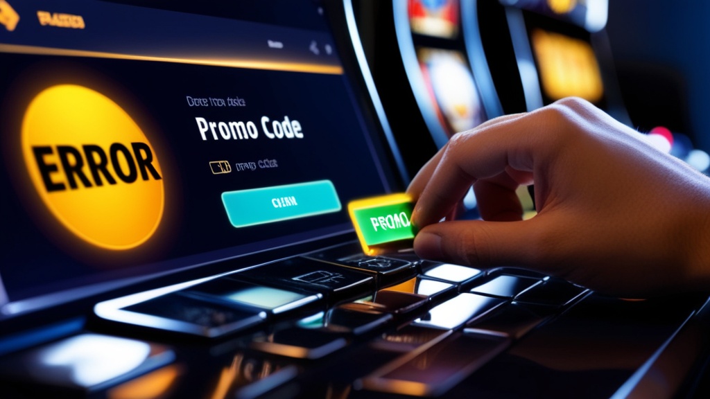 Invoerveld voor bonuscode met foutmelding in een casino-interface